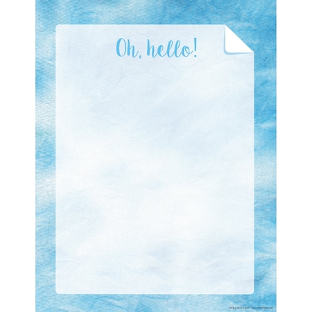 Barker Creek Blue Tie-Dye and Ombr Computer Paper, 50 sheets/Package 704